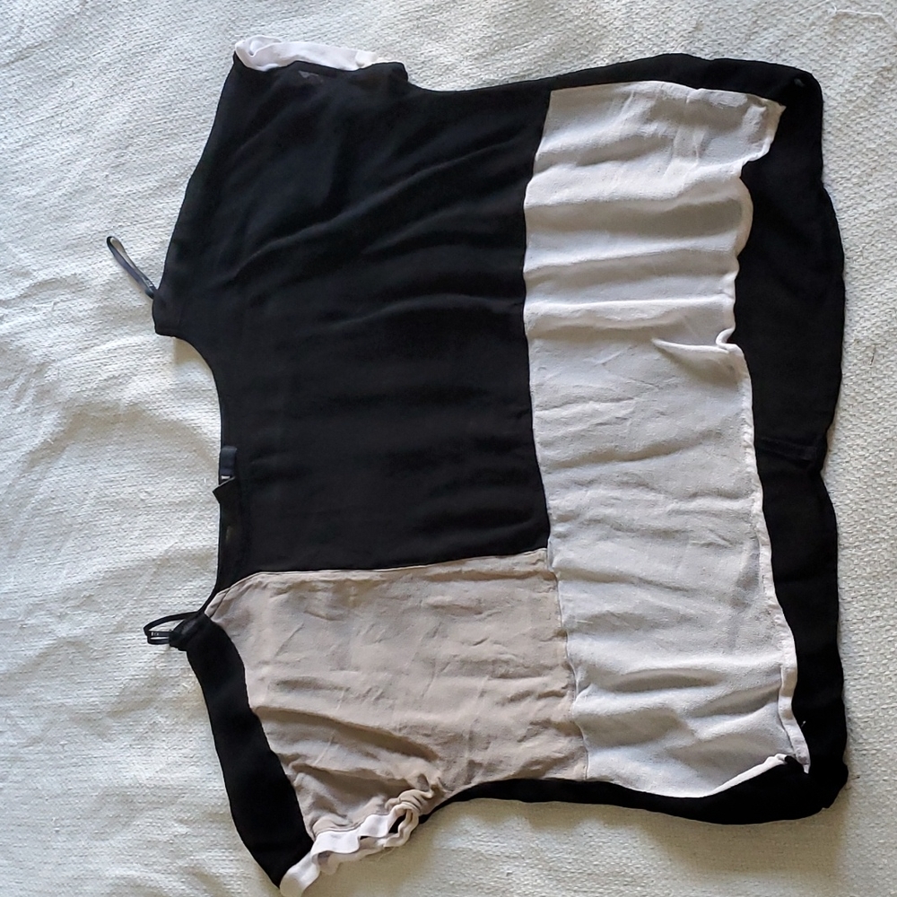 Forever 21 sheer colorblock top